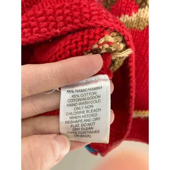 Vintage Susan Bristol Hand Knit Western Vest Red Cow Print Cowboy Womens Medium - Picture 7 of 9